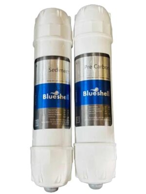 kmi blueshell pre carbon filter, sediment filter, mineral filter and elbow (pre carbon, sediment, mineral filter)